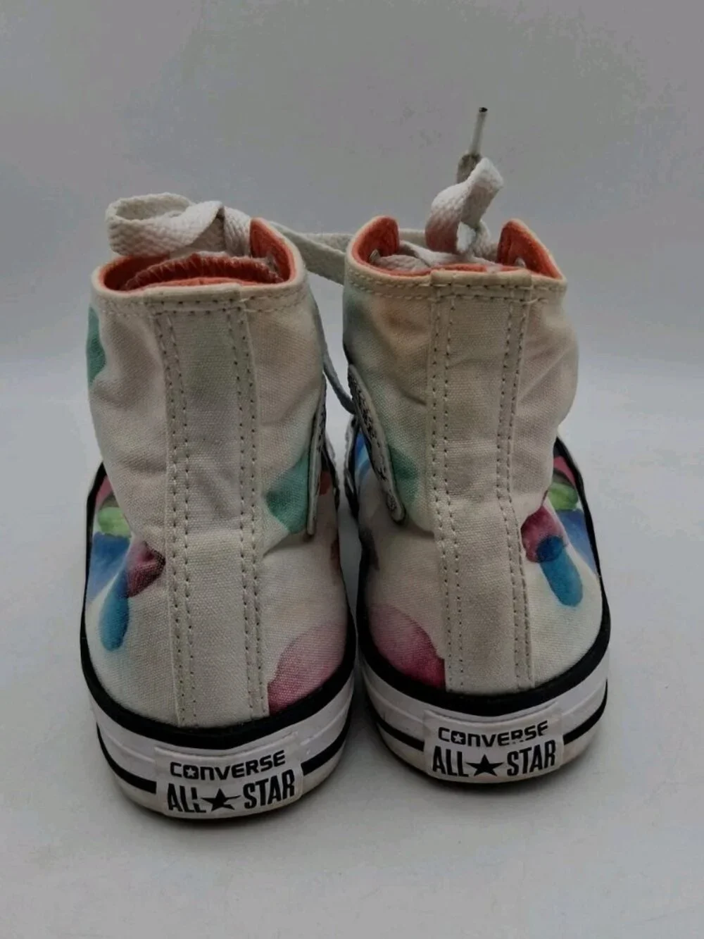 Converse Chuck Taylor Paint Splatter Lace Hi Top Sneakers 656144F Junior Size 3